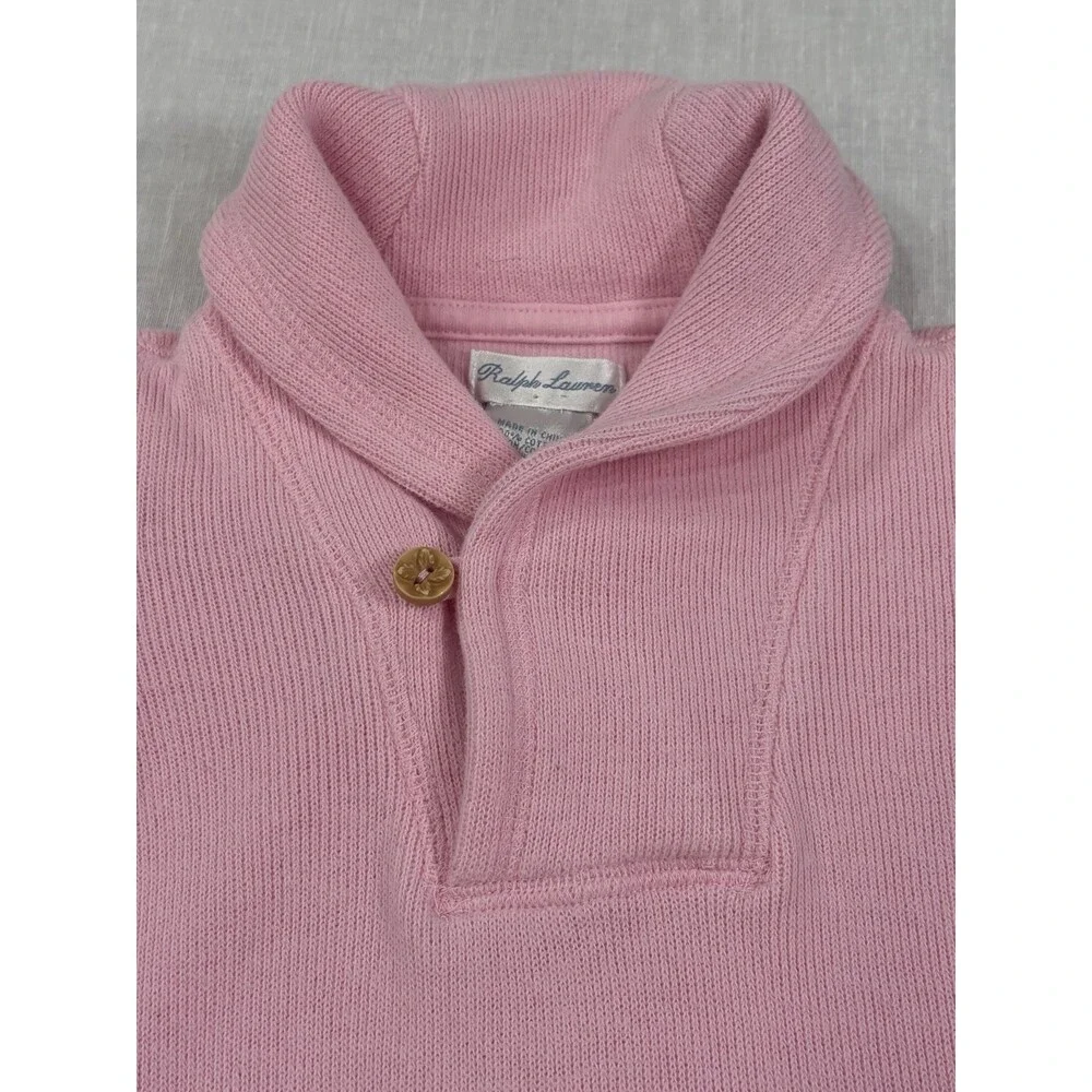 Ralph Lauren Pink Baby Girl Sweater With  Embroidered Detail Size 3-6 Months